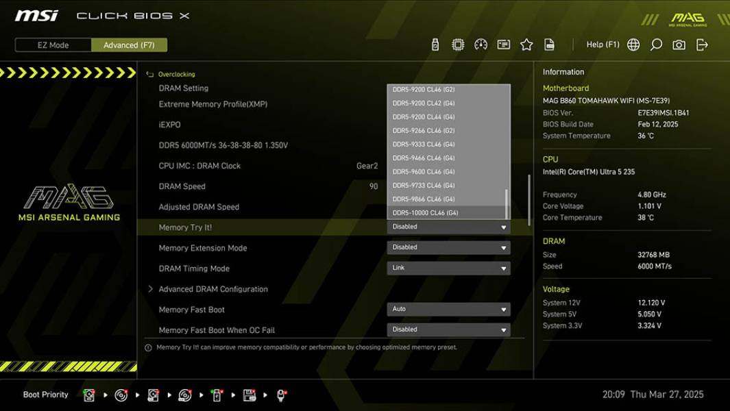 MSI MAG B860 TOMAHAWK WIFI-5